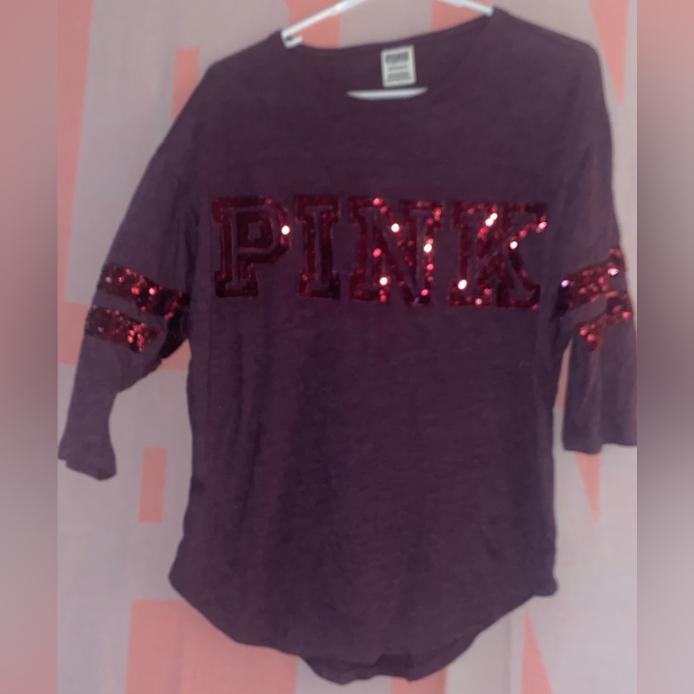 PINK Victoria’s secret shirt sequins - size XS